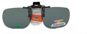 Polarized Clip On Flip Up Sunglasses Clipon Square Tinted Driving Lens New Glare - Picture 1 of 2