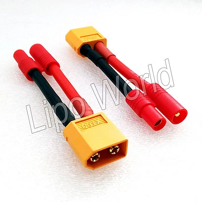 XT60 Stecker auf 3,5mm HXT Buchse 12AWG !!! Walkera Adapter Lade Kabel LiPo Akku