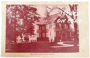 1900s EAST HARTFORD, CT, HIGH SCHOOL FREIDMAN SHOE REPAIR COBBLER AD POSTCARD - Picture 1 of 2
