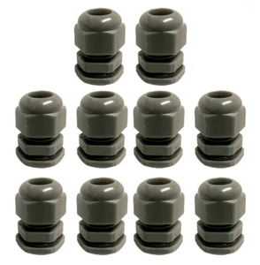 12MM GREY TRS STUFFING CABLE COMPRESSION GLAND WITH RUBBER WATERPROOF IP68 SEAL - Picture 1 of 5