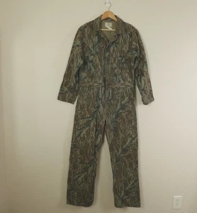 Mossy Oak Bottomland Coveralls Medium Camo Unlined Vintage USA - Picture 1 of 11