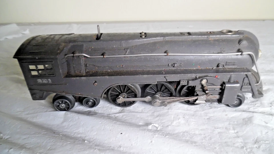 Литой под давлением довоенный паровой двигатель 0/027 Lionel 221 без тендера - б/у - Изображение 1 из 4