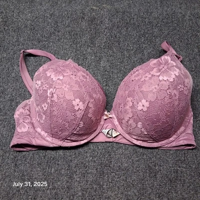 Sutiã Body by Victoria Secret Feminino Formato Perfeito Tamanho 34 DD Renda Roxa - Imagem 1 de 4