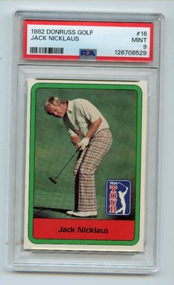 1982 Donruss Golf #16 Jack Nicklaus PSA 9 Mint - Image 1 of 2
