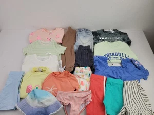 M&S Girl's 18pcs Bundle Swimwear Tops Shorts Leggings Hat Size 2-3 Yrs New F2 - Picture 1 of 10