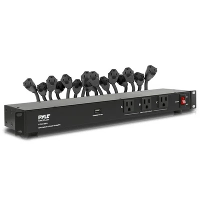 Pyle Rack Mount Power Conditioner Strip – 19 Outlets – USB Charge Port – 240V - Image 1 of 4