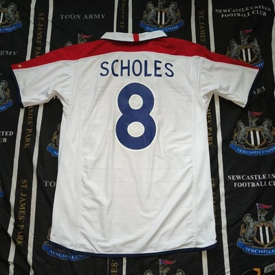 England Home Football Shirt Jersey 2003 2004 Umbro Paul Scholes Size M - Image 1 of 4