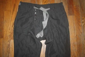 RARO PANTALÓN JENNI KAYNE J&K MUJER GRIS OSCURO CINTA CORBATA BROCHE DELANTERO TALLA 4 - Imagen 1 de 4