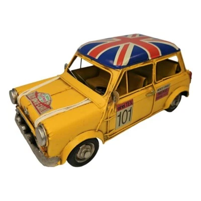 DynaSun Auto Car 1804E-7182 Giallo UK 28 cm in metallo, modello di auto d'epoca - Immagine 1 di 4