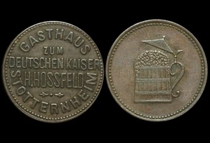 BIERMARKE: GASTHAUS ZUM DEUTSCHEN KAISER H. HOSSFELD STOTTERNHEIM - ERFURT. - Bild 1 von 1