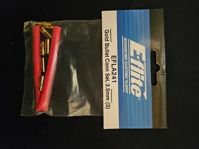 E-flite, EFLA241, Gold Bullet Conn Set, 3.5mm (3) - Image 1 of 2
