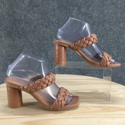 A New Day Tacones Mujer 7 Sin Cordones Beige Albahaca Trenzado Imitación Cuero Informal Bloque Foto 1 de 4