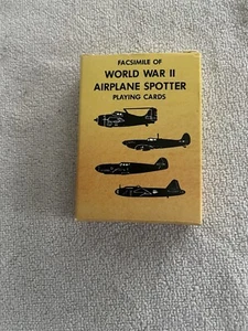 World War II Airplane Spotter 1990 Playing Cards Facsimile of 1943 cards issued - Picture 1 of 20