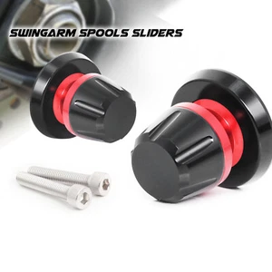 Red L-Sonic 8MM Swingarm Stand Spools For NINJA 400 18 19 20 21 22 23 -MC - Picture 1 of 5