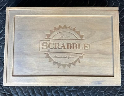 Hasbro Rustic Collectors Edition Scrabble Classic Crossword Letter Board Game - Image 1 of 4