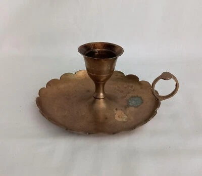 Candelabro vintage de latón con palo de cámara de metal dorado Wee Willy Winkie Foto 1 de 4