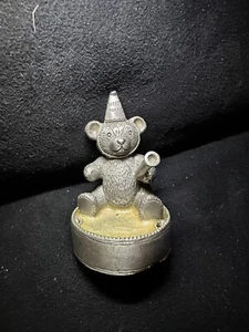pewter happy birthday bear figurine 3” tall - Picture 1 of 1