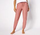 Cuddl Duds Women's Pants Sz XS Cozy Jersey Fleece Jogger Pink A461692