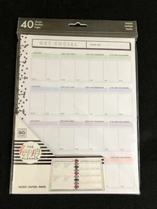 Happy Planner Classic Size Get Social Papiereinlagen 40 Blatt - Bild 1 von 5