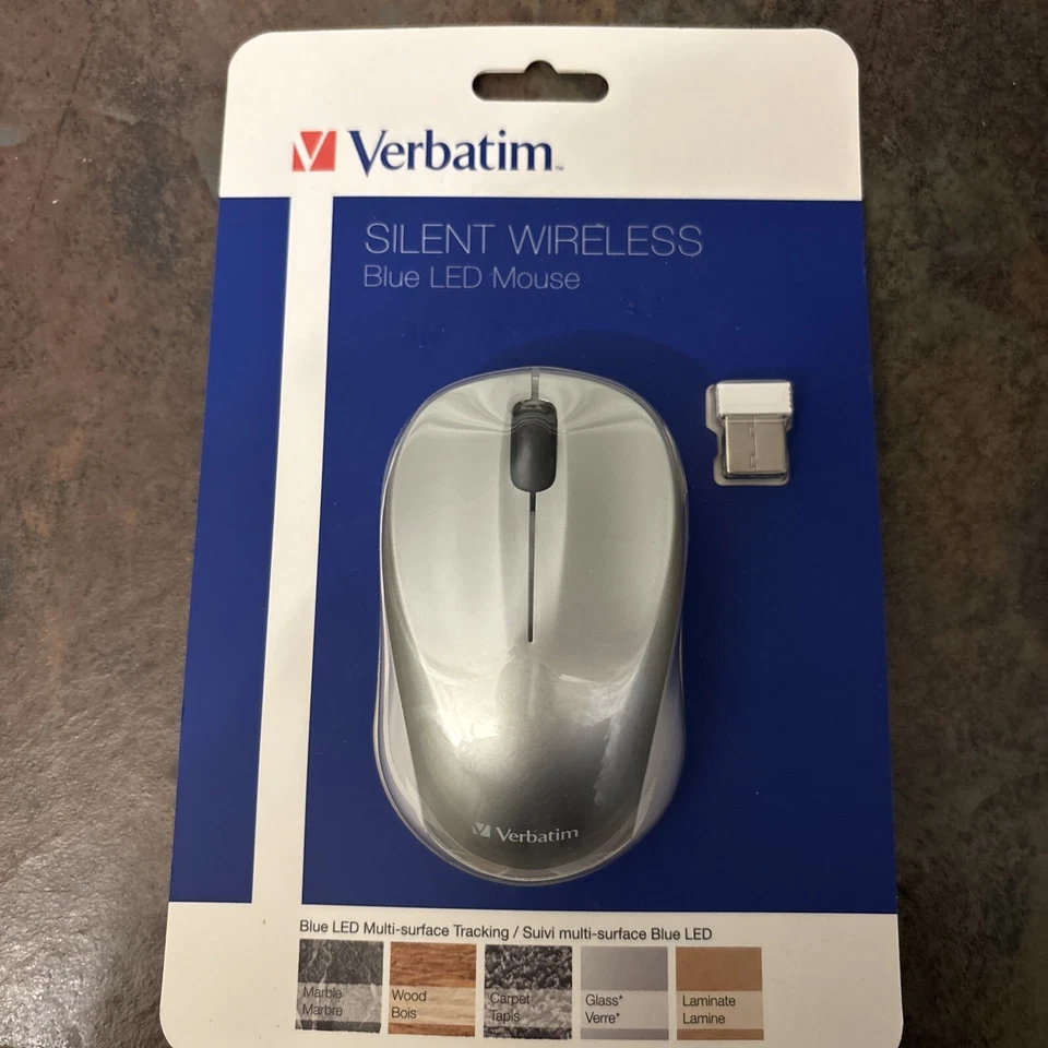 Verbatim Mouse Blue LED Wireless Graphite/Silver  99777 (New In Packaging) - Image 1 of 2
