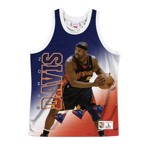 Mens Mitchell & Ness NBA Behind The Back Tank Golden State Warriors Baron Davis Cover