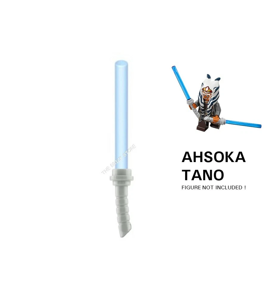 1 X OFFICIAL LEGO - AHSOKA TANO CURVED LIGHTSABERS - MEDIUM BLUE - FAST - NEW - Image 1 of 1