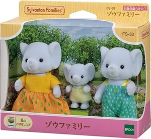 Calico Critters Elephant Family FS-38 Doll EPOCH Japan Sylvanian Families - Picture 1 of 5