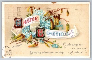 Clapsaddle Easter Blessing, 1913 Art Postcard, Hamilton Exposition Slogan Cancel - Picture 1 of 2