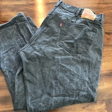 Levis 501 White Oak Cone Denim Jeans 44x30 Black Button Fly Straight