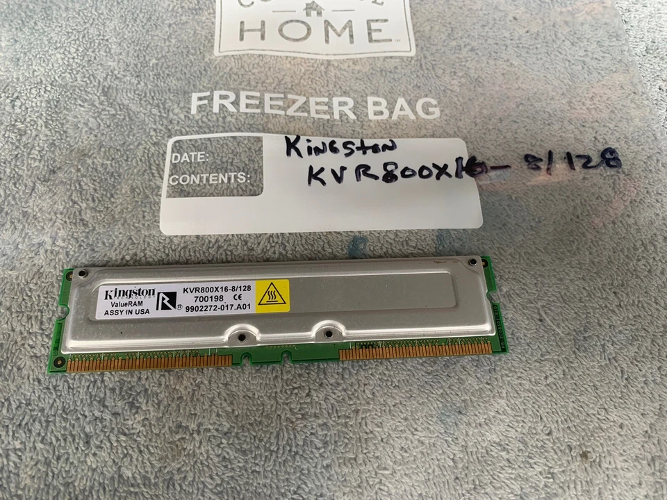 Kingston KVR800X16-8/128 128MB Non-ECC RDRAM PC800 800 Mhz - Image 1 of 4