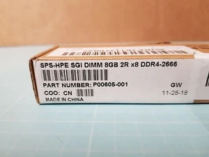 HPE P00605-001 HPE SPS-HPE SGI DIMM 8GB 2R x8 DDR4-2666 (UR) - Bild 1 von 3