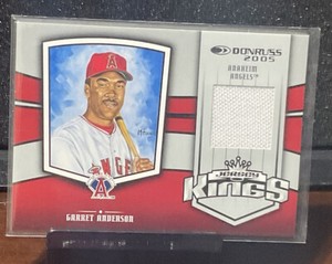 2004 GARRET ANDERSON DONRUSS JERSEY KINGS, JERSEY CARD /250