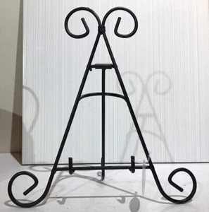 Table Top 9 1/2" Iron Easel Plate Display Art Frame Holder Stand Black Brand New - Picture 1 of 7