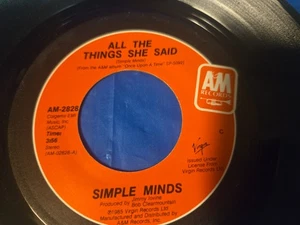 SIMPLE MINDS - DON'T YOU FORGET ABOUT ME (LIVE) / ALL THE THINGS SHE SAID - Picture 1 of 3