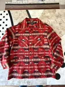 New Pendleton Red Chief Joseph Indian Print 100% Wool shirt Jacket men's L - Picture 1 of 9