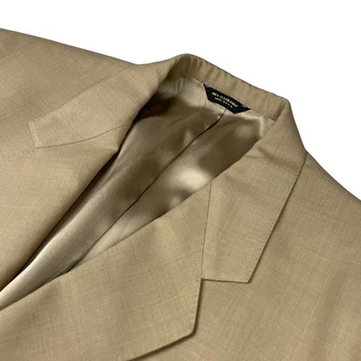 Holland & Sherry Men's 100% Wool 3-Button Blazer Khaki/Tan • USA • 42R - Image 1 of 4