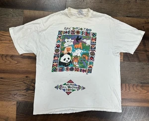 Camisa cosida única vintage de especies 'en peligro de extinción' del zoológico de San Diego talla XL - Imagen 1 de 15