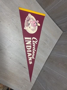 Vintage Cleveland Indians 1960's Vintage MLB FULL SIZE pennant - Picture 1 of 8