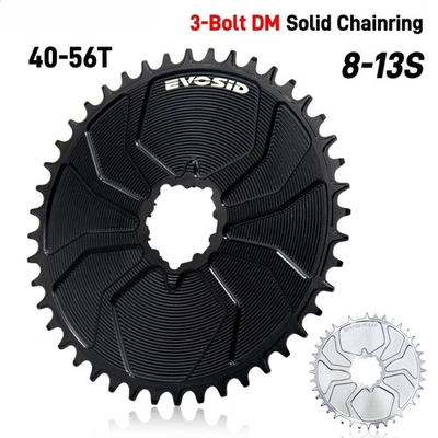 Plato Gravel para bicicleta de carretera de 3 pernos dientes anchos estrechos 40T-56T disco redondo Foto 1 de 4