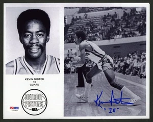 Kevin Porter SIGNED 8x10 Photo Detroit Pistons Promotional PSA/DNA AUTOGRAPHED - Picture 1 of 1