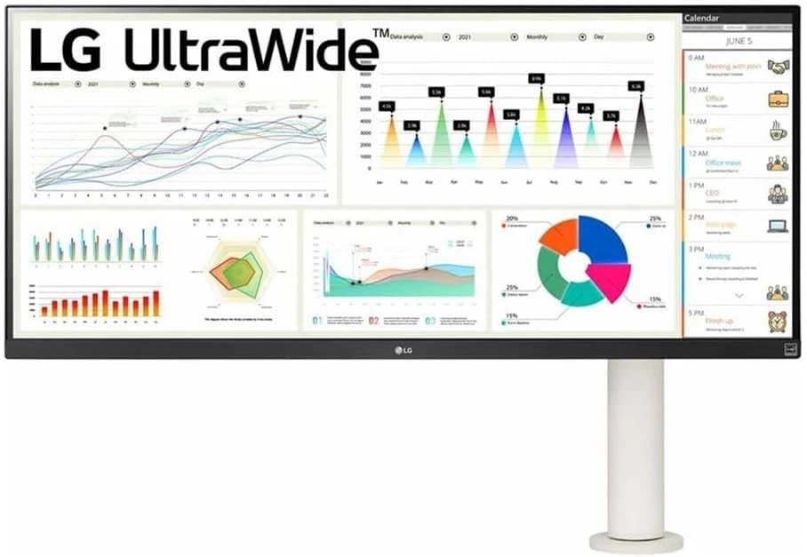 LG 34BQ680-W 34" UltraWide IPS Monitor Ergo Stand for Gaming and Productivity - Image 1 of 1