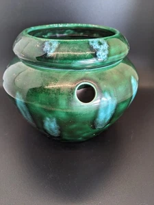 Vintage Veilchen Topf 1997 Selbstbewässerung African Violet Keramik Pottery Green Drip - Bild 1 von 8