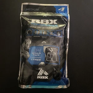 New 4 Pack RBX Men’s Performance Quick Dry Breathable Boxer Briefs MEDIUM - Picture 1 of 7