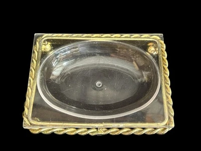 VTG BATHROOM BRASS SOAP DISH TWISTED ROPE DESIGN - Image 1 of 4