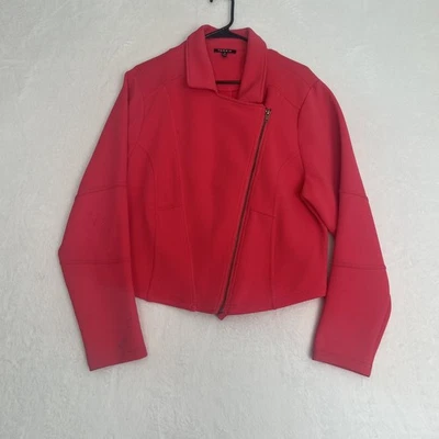 Chaqueta Moto Torrid Texturizada Rosa Cremallera Talla 2X Asimétrica Recortada Barbiecore Foto 1 de 4