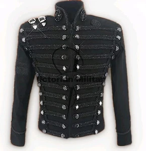 Michael Jackson Style Hussar Jacket Braided Military Jacket - Picture 1 of 5