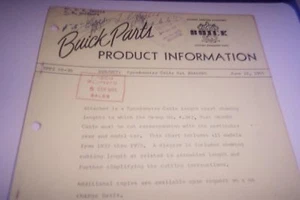 BUICK 1937 to 1955 Speedo Cable Length Chart - Picture 1 of 2