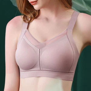 Young Womens Bras Soft Padded Wireless Brassiere Sports Yoga Bra Leisure Bralete - Picture 1 of 18