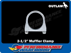 2-1/2 Inch Muffler Exhaust Pipe U Clamp Galvanised Mild Steel Universal Car - Picture 1 of 3