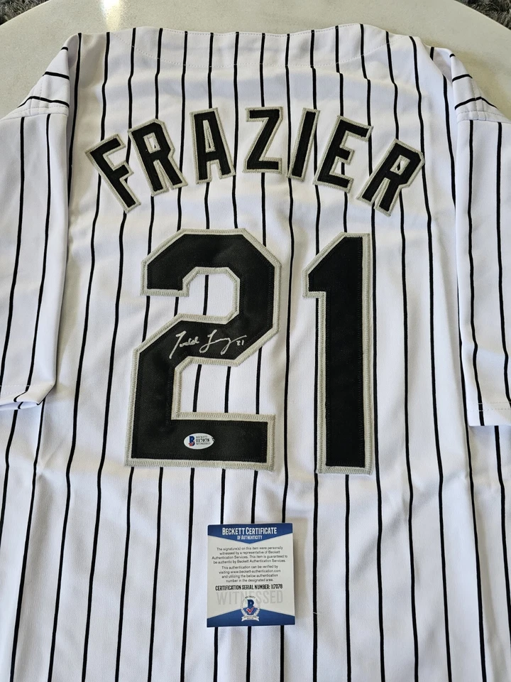 Camiseta Todd Frazier autografiada/firmada Beckett certificado de autenticidad Chicago White Sox Foto 1 de 4